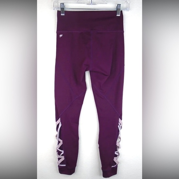 Fabletics Dynamic High-Waisted Lattice 7/8 Yoga Legging Extra Small XS Purple - Picture 4 of 16